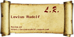 Levius Rudolf névjegykártya